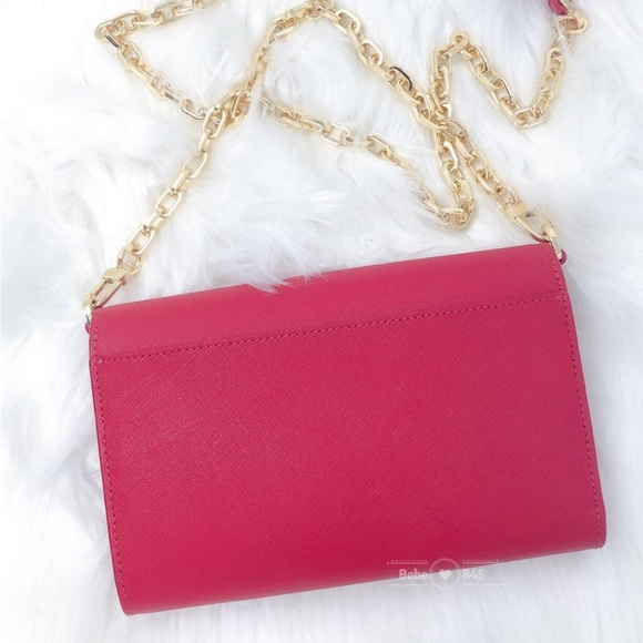 Tory Burch Red Crossbody Wallet on Chain - Picture 2 of 8